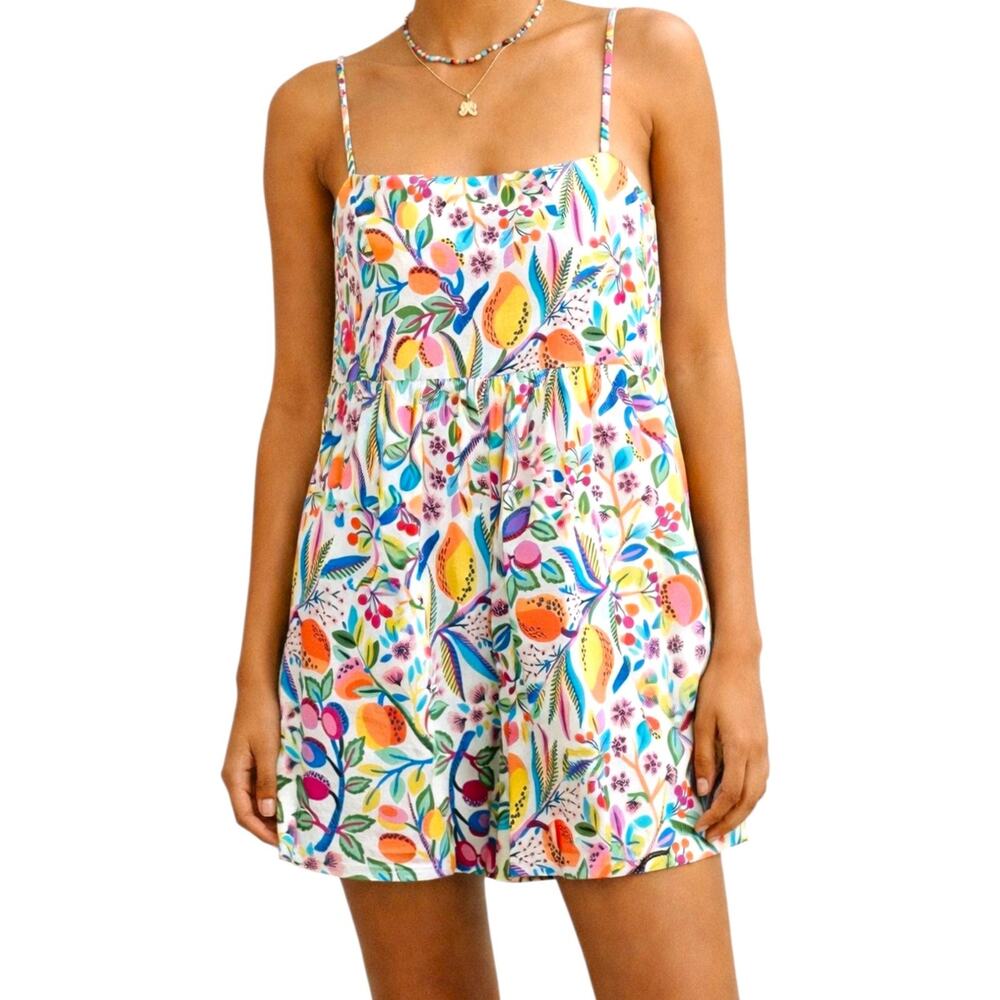 Hutch Sleeveless Bandeau Romper Dress Floral Fruit Size XS‎